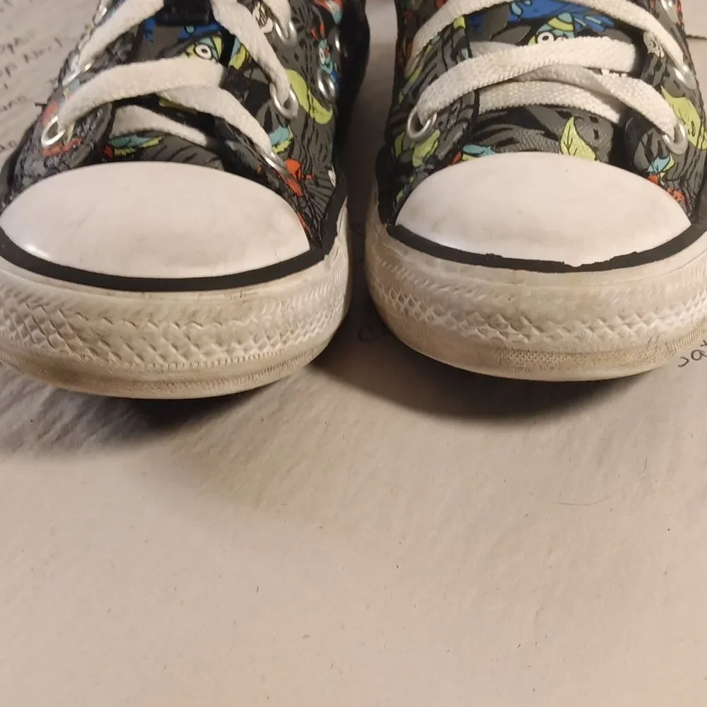 Converse Plants Unisex Kids High Top Lace Up Canvas Sneakers Sz 13